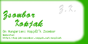 zsombor kopjak business card